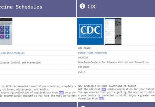 CDC mobile apps ingested by SearchLight™