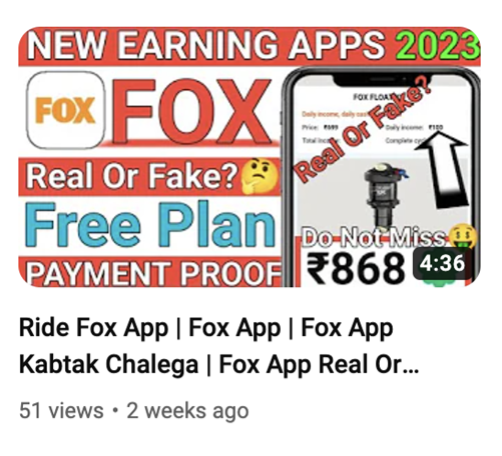 Figure 1: Fake YouTube advertisement