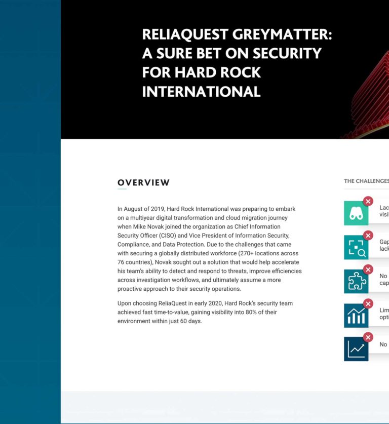 ReliaQuest GreyMatter Is a Sure Bet on Security for Hard Rock International