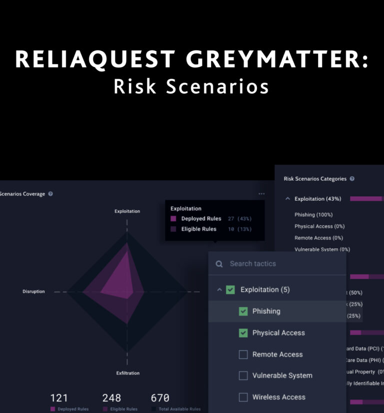 ReliaQuest GreyMatter Demo: Risk Scenarios